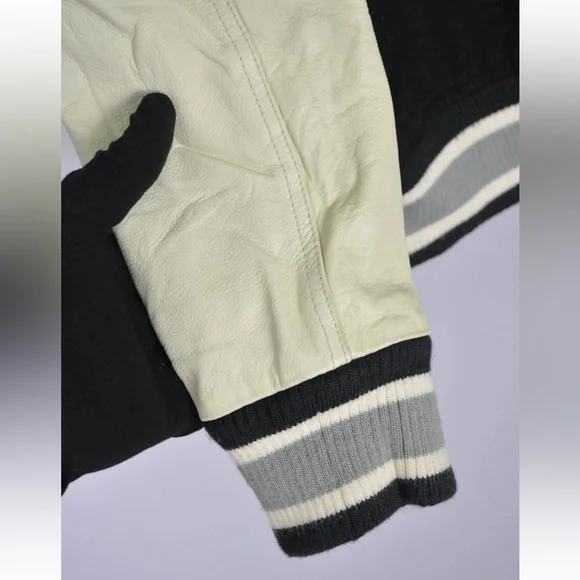 RARE! X-Girl Varsity Jacket College Leather Wool Hype Street Fashion Size 2 - Picture 11 of 14